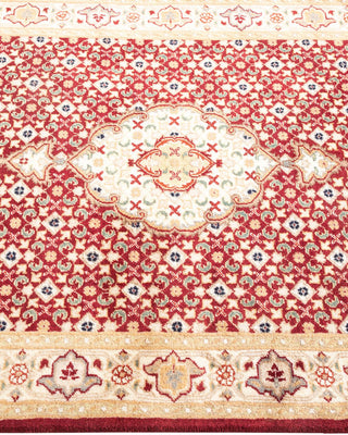 Traditional Mogul Red Wool Area Rug 3' 1" x 5' 3" - Solo Rugs