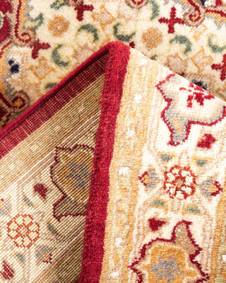 Traditional Mogul Red Wool Area Rug 3' 1" x 5' 3" - Solo Rugs