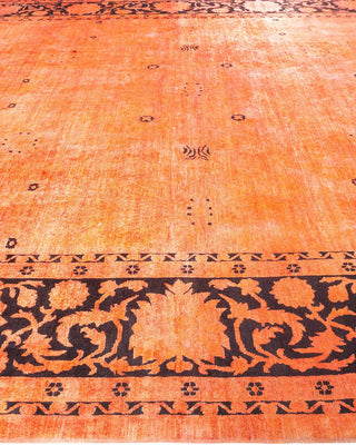Contemporary Vibrance Orange Wool Area Rug 12' 2" x 17' 5" - Solo Rugs