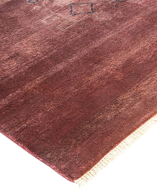 Contemporary Vibrance Purple Wool Area Rug 8' 10" x 11' 8" - Solo Rugs
