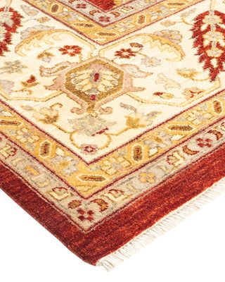 Traditional Mogul Red Wool Area Rug 8' 2" x 10' 3" - Solo Rugs