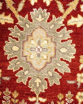 Traditional Mogul Red Wool Area Rug 8' 2" x 10' 3" - Solo Rugs