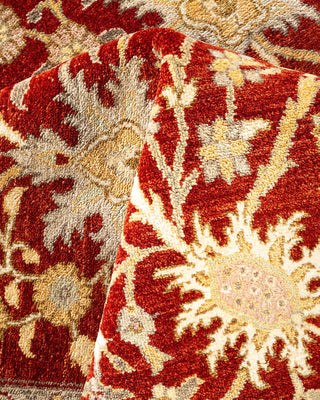 Traditional Mogul Red Wool Area Rug 8' 2" x 10' 3" - Solo Rugs