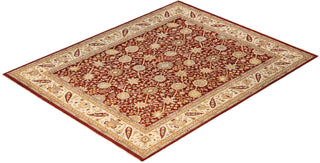 Traditional Mogul Red Wool Area Rug 8' 2" x 10' 3" - Solo Rugs