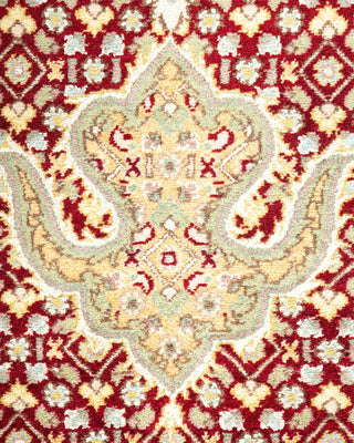 Traditional Mogul Red Wool Area Rug 8' 0" x 9' 10" - Solo Rugs