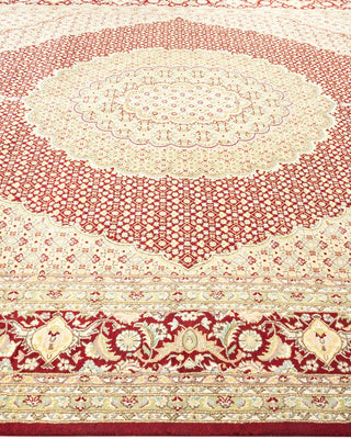 Traditional Mogul Red Wool Area Rug 8' 0" x 9' 10" - Solo Rugs