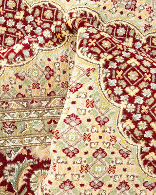 Traditional Mogul Red Wool Area Rug 8' 0" x 9' 10" - Solo Rugs
