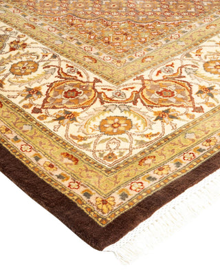 Traditional Mogul Brown Wool Area Rug 8' 2" x 10' 2" - Solo Rugs