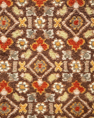 Traditional Mogul Brown Wool Area Rug 8' 2" x 10' 2" - Solo Rugs