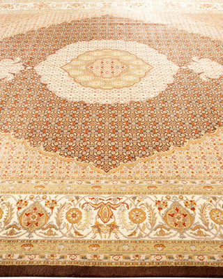 Traditional Mogul Brown Wool Area Rug 8' 2" x 10' 2" - Solo Rugs