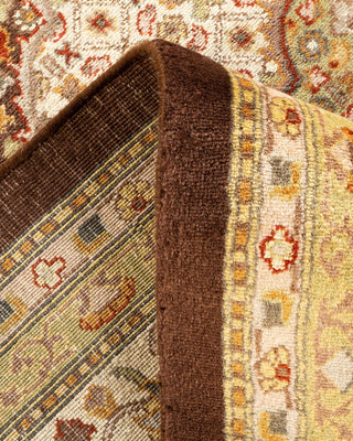 Traditional Mogul Brown Wool Area Rug 8' 2" x 10' 2" - Solo Rugs