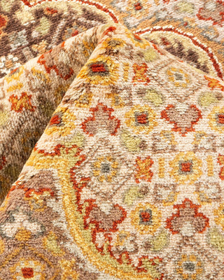 Traditional Mogul Brown Wool Area Rug 8' 2" x 10' 2" - Solo Rugs