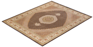 Traditional Mogul Brown Wool Area Rug 8' 2" x 10' 2" - Solo Rugs