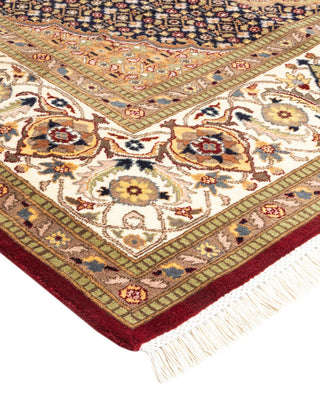 Traditional Mogul Red Wool Area Rug 8' 1" x 10' 5" - Solo Rugs