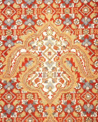 Traditional Mogul Orange Wool Area Rug 8' 3" x 10' 5" - Solo Rugs