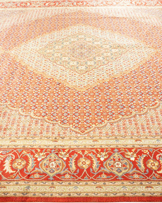 Traditional Mogul Orange Wool Area Rug 8' 3" x 10' 5" - Solo Rugs