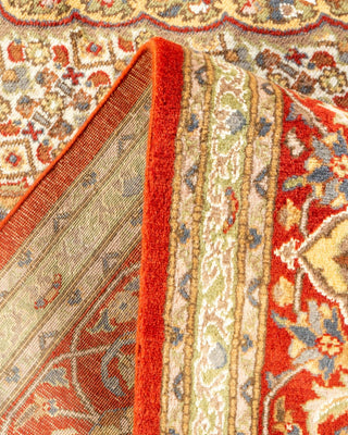Traditional Mogul Orange Wool Area Rug 8' 3" x 10' 5" - Solo Rugs
