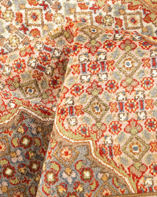 Traditional Mogul Orange Wool Area Rug 8' 3" x 10' 5" - Solo Rugs