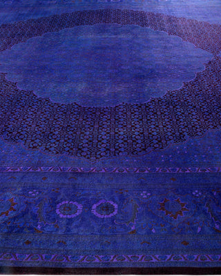 Contemporary Fine Vibrance Purple Wool Area Rug 10' 2" x 14' 0" - Solo Rugs