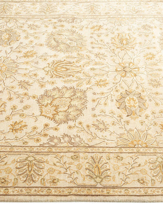 Traditional Mogul Ivory Wool Area Rug 4' 1" x 6' 1" - Solo Rugs
