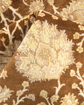 Traditional Mogul Yellow Wool Area Rug 4' 1" x 6' 0" - Solo Rugs