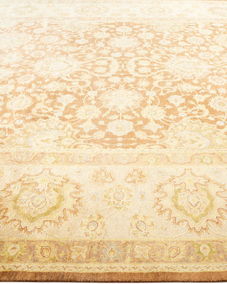 Traditional Mogul Yellow Wool Area Rug 8' 3" x 10' 4" - Solo Rugs