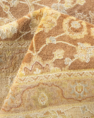 Traditional Mogul Yellow Wool Area Rug 8' 3" x 10' 4" - Solo Rugs