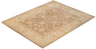 Traditional Mogul Yellow Wool Area Rug 8' 3" x 10' 4" - Solo Rugs