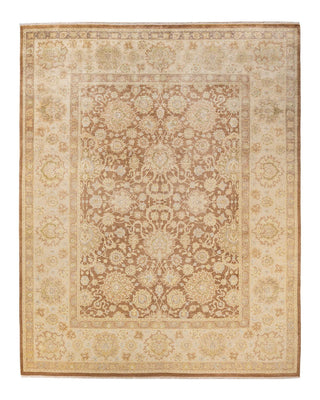 Traditional Mogul Yellow Wool Area Rug 8' 3" x 10' 4" - Solo Rugs