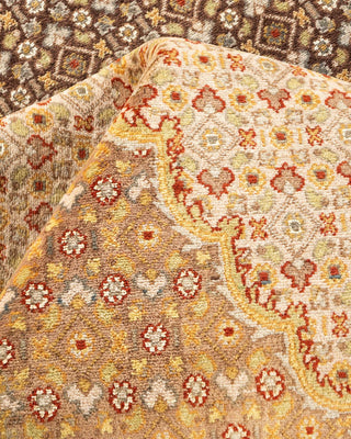 Traditional Mogul Brown Wool Area Rug 8' 2" x 10' 5" - Solo Rugs