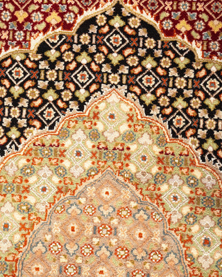 Traditional Mogul Red Wool Area Rug 8' 1" x 10' 5" - Solo Rugs