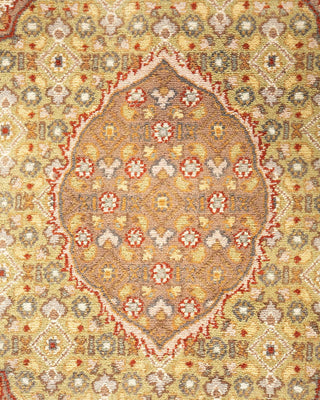 Traditional Mogul Red Wool Area Rug 7' 10" x 10' 5" - Solo Rugs