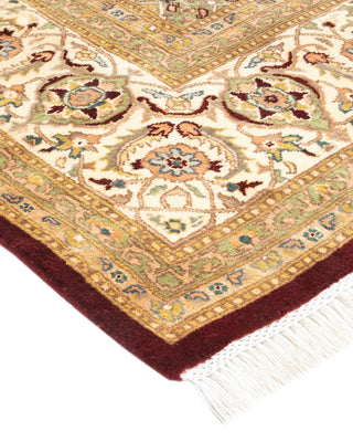 Traditional Mogul Red Wool Area Rug 8' 1" x 10' 5" - Solo Rugs