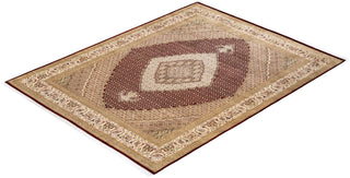 Traditional Mogul Red Wool Area Rug 8' 1" x 10' 5" - Solo Rugs