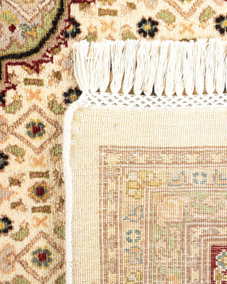 Traditional Mogul Ivory Wool Area Rug 8' 0" x 10' 5" - Solo Rugs
