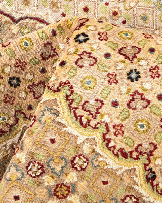Traditional Mogul Ivory Wool Area Rug 8' 0" x 10' 5" - Solo Rugs
