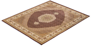 Traditional Mogul Red Wool Area Rug 8' 2" x 10' 1" - Solo Rugs