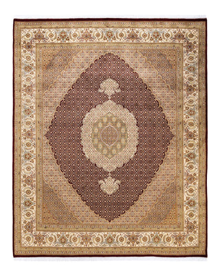 Traditional Mogul Red Wool Area Rug 8' 2" x 10' 1" - Solo Rugs