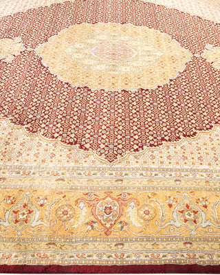 Traditional Mogul Red Wool Area Rug 8' 3" x 10' 2" - Solo Rugs