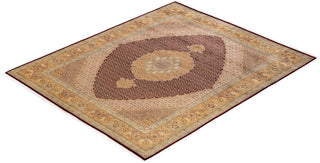Traditional Mogul Red Wool Area Rug 8' 3" x 10' 2" - Solo Rugs