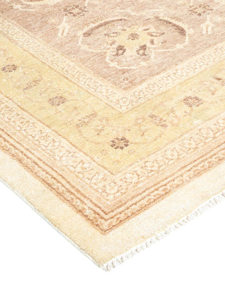 Traditional Mogul Ivory Wool Area Rug 9' 2" x 12' 0" - Solo Rugs