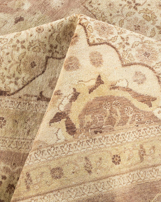 Traditional Mogul Ivory Wool Area Rug 9' 2" x 12' 0" - Solo Rugs