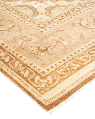 Traditional Mogul Beige Wool Area Rug 5' 10" x 8' 10" - Solo Rugs