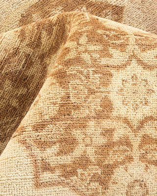 Traditional Mogul Beige Wool Area Rug 5' 10" x 8' 10" - Solo Rugs