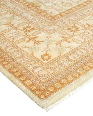 Traditional Mogul Ivory Wool Area Rug 6' 1" x 9' 2" - Solo Rugs