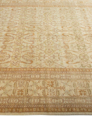 Traditional Mogul Ivory Wool Area Rug 6' 1" x 9' 2" - Solo Rugs