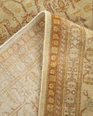 Traditional Mogul Ivory Wool Area Rug 6' 1" x 9' 2" - Solo Rugs