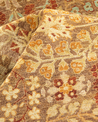 Traditional Mogul Brown Wool Area Rug 5' 1" x 7' 7" - Solo Rugs