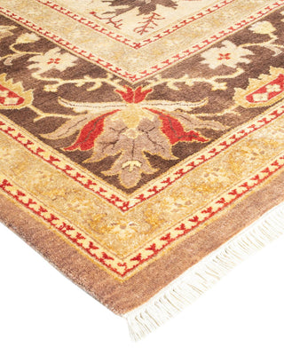 Contemporary Eclectic Brown Wool Area Rug 8' 10" x 12' 1" - Solo Rugs