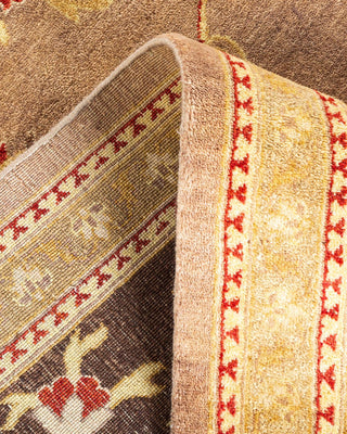 Contemporary Eclectic Brown Wool Area Rug 8' 10" x 12' 1" - Solo Rugs
